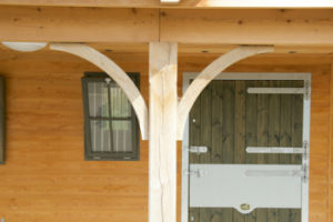 wood constructed stables